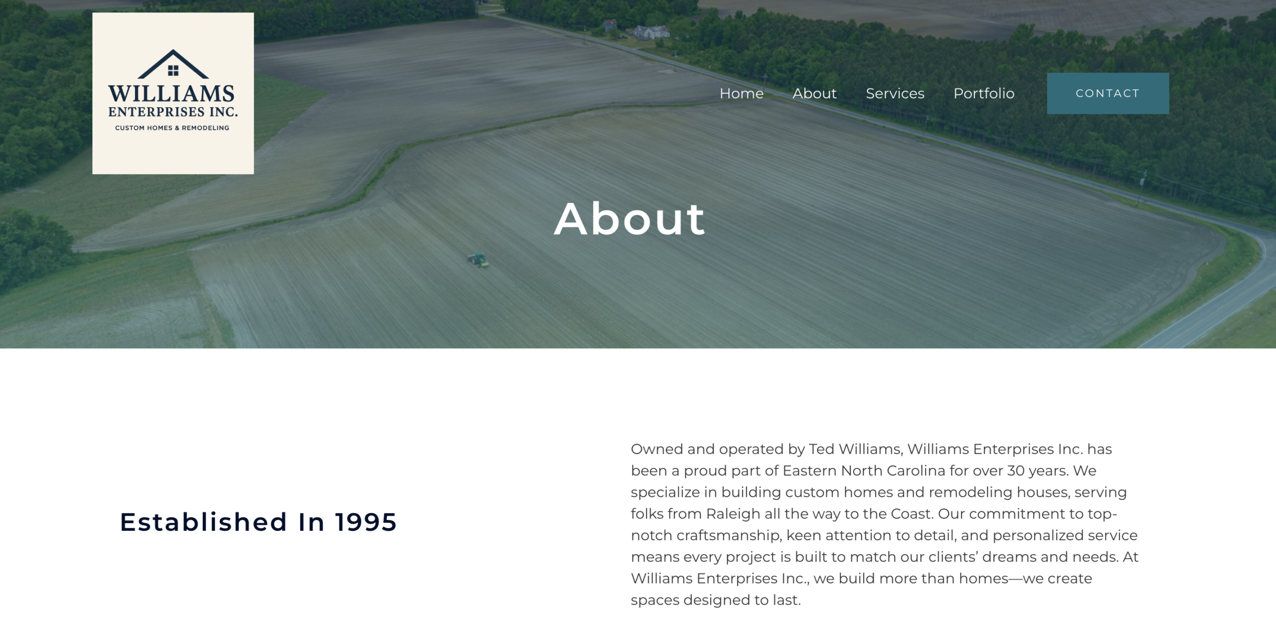 Website development example