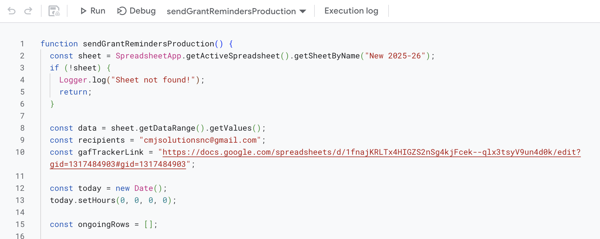 Automation and AI workflow example
